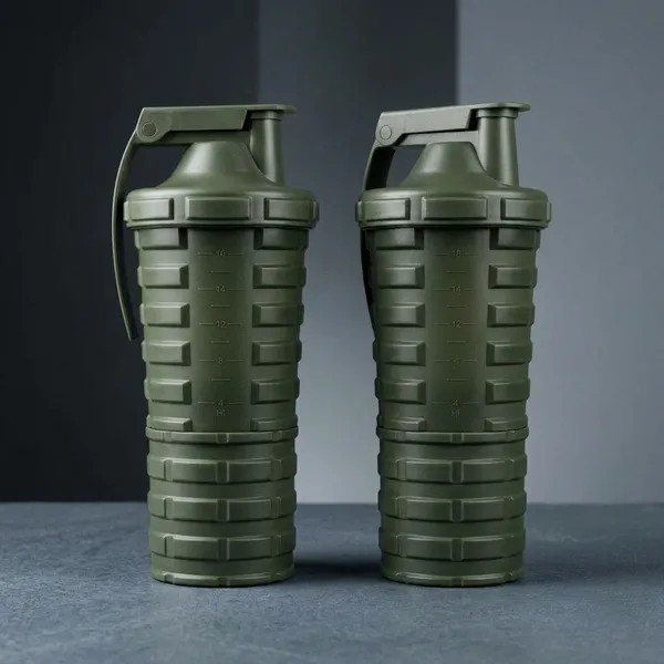 Powergripx_Green_Plastic_Tactical_Protein_Shaker_Bottle_-_Pack_of_2