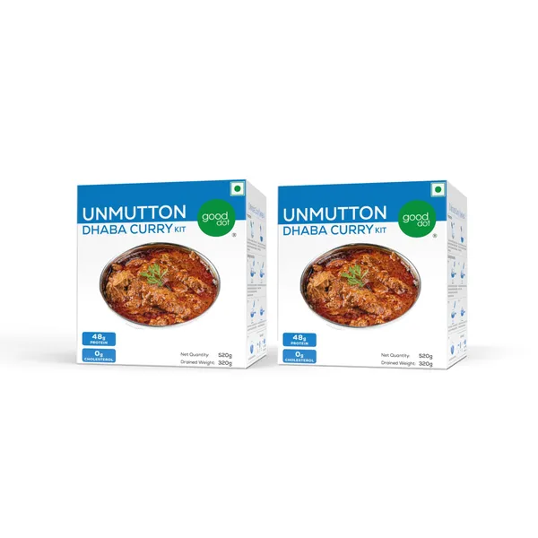 Unmutton_Dhaba_Curry_Ready_To_Cook_Plant_Based_Kit_(Pack_Of_2)_+_Vegetarian_Bytz_Quinoa_&_Soy_Plant_Based_Snack_(Pack_Of_2)