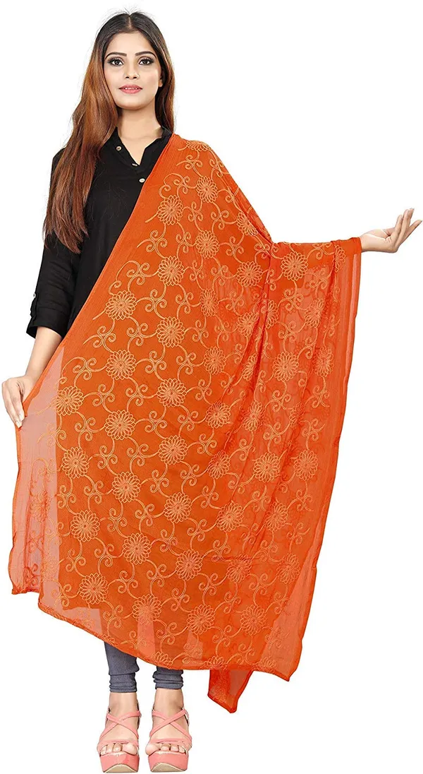 Women_Designer_Pure_Chiffon_Dupatta_With_Pure_Cotton_Thread_Embroidery_Work