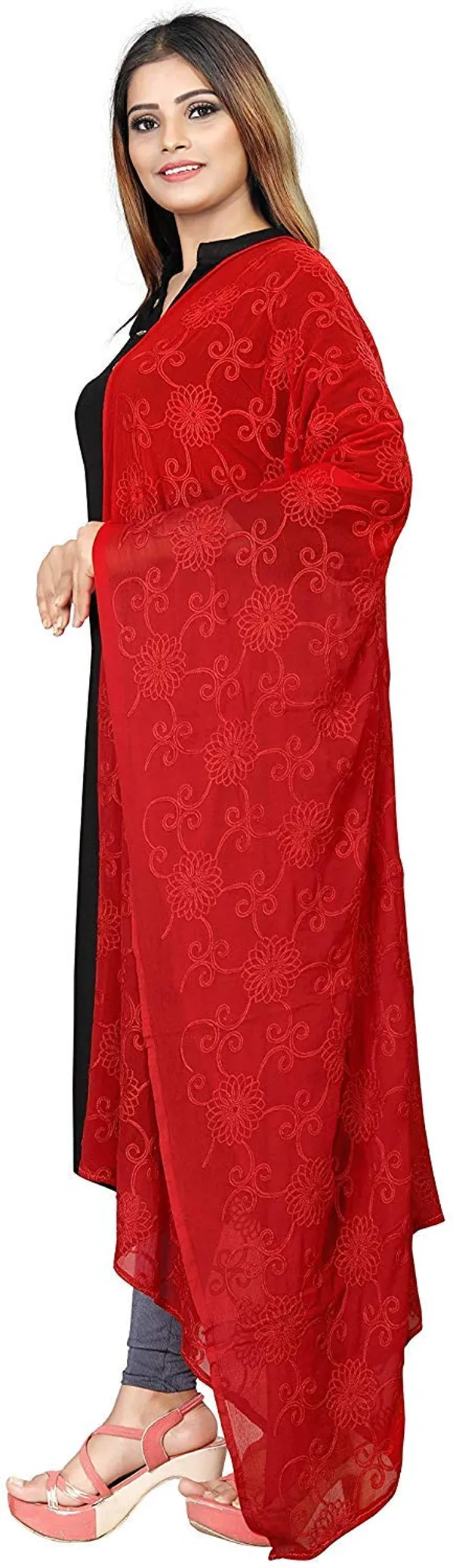 Women_Designer_Pure_Chiffon_Dupatta_With_Pure_Cotton_Thread_Embroidery_Work