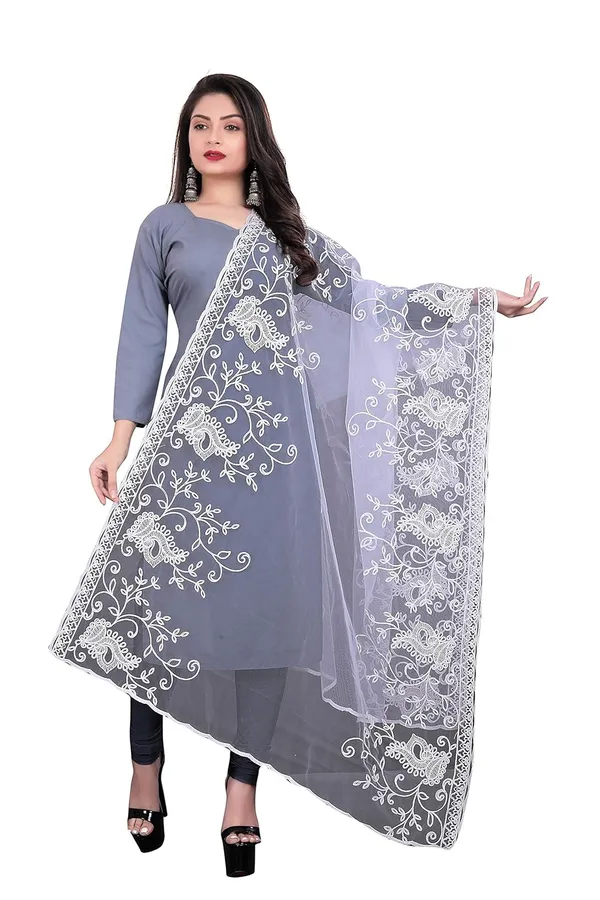 Women_Embroidered_Nylon_Net_Dupatta