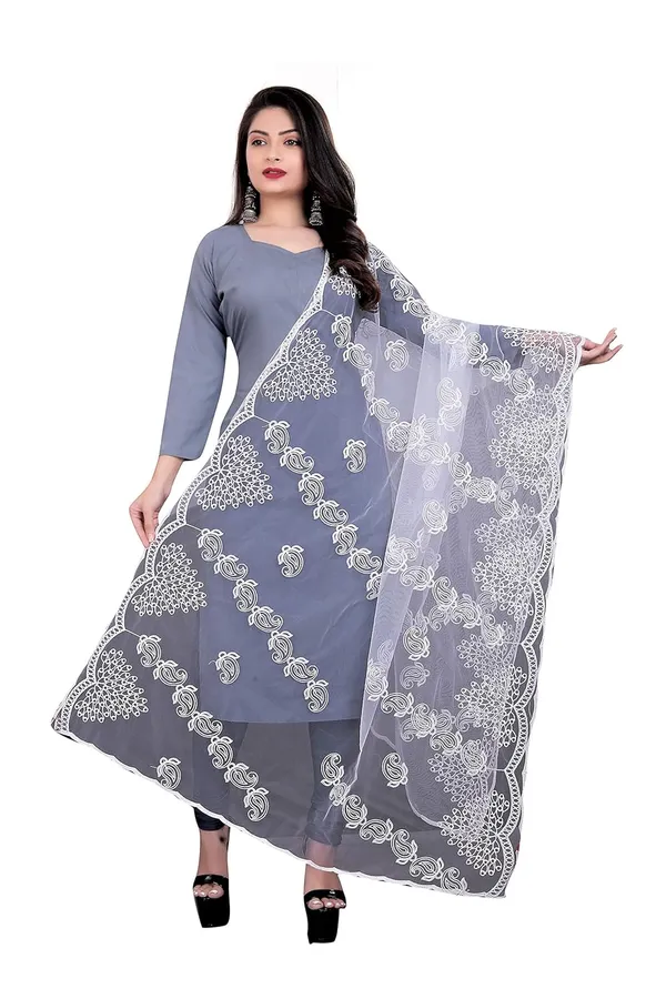 Women_Embroidered_Nylon_Net_Dupatta