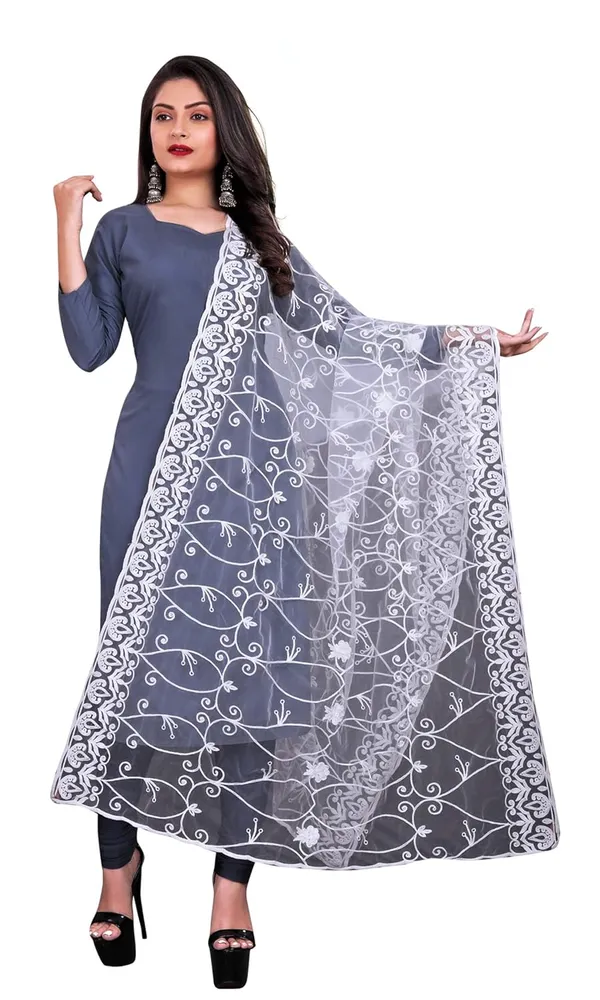 Women_Embroidered_Nylon_Net_Dupatta