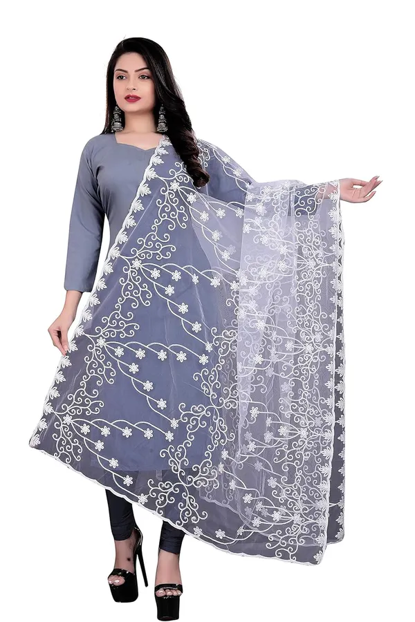Women_Embroidered_Nylon_Net_Dupatta