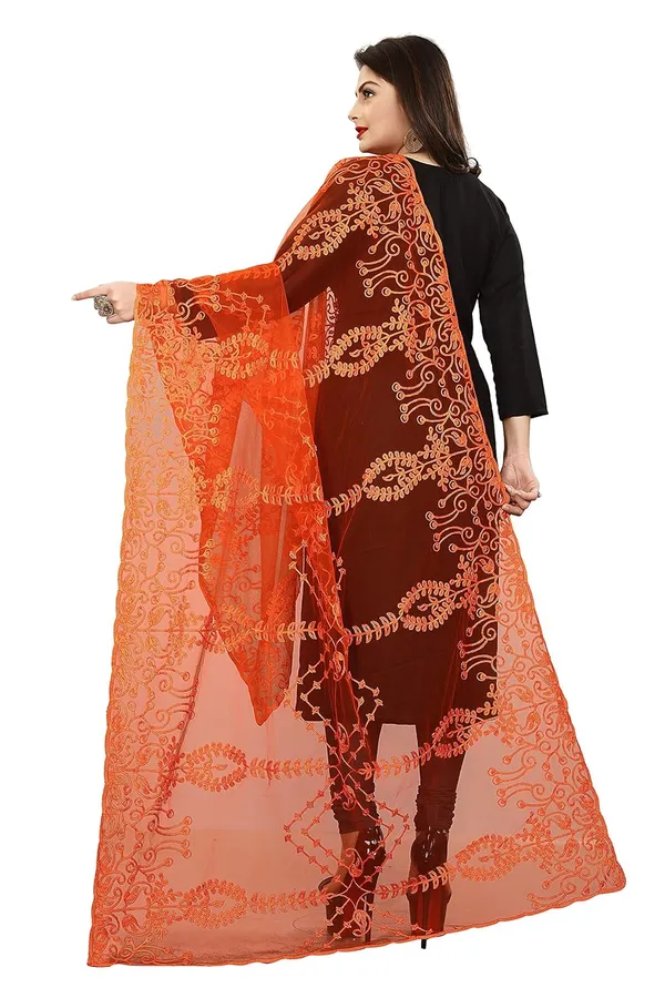 Women_Designer_Nylon_Net_Embroidered_Dupatta