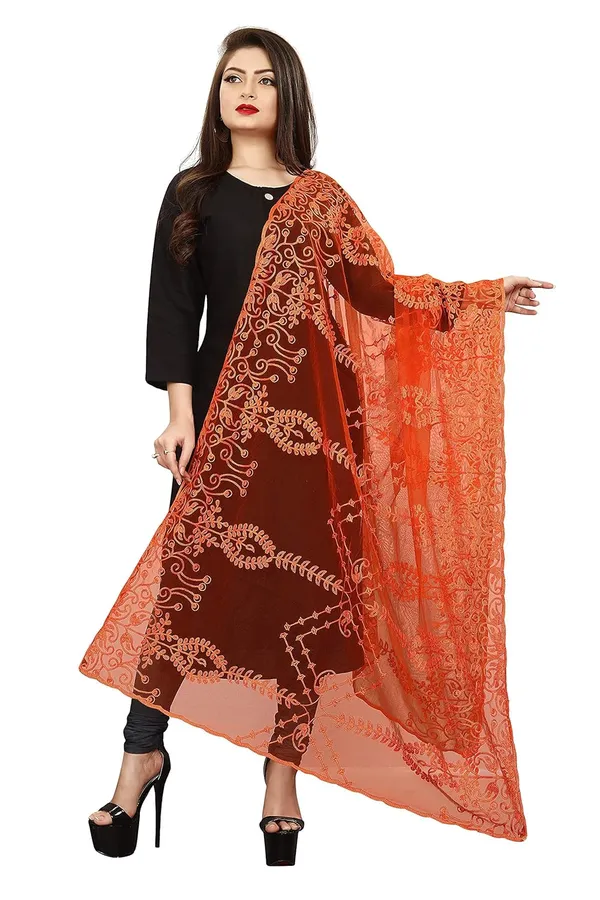 Women_Designer_Nylon_Net_Embroidered_Dupatta