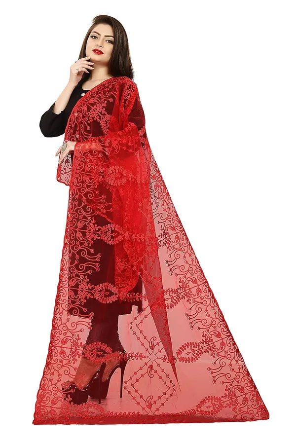 Women_Designer_Nylon_Net_Embroidered_Dupatta