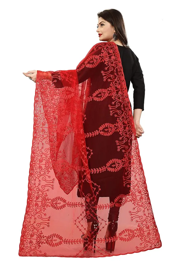 Women_Designer_Nylon_Net_Embroidered_Dupatta