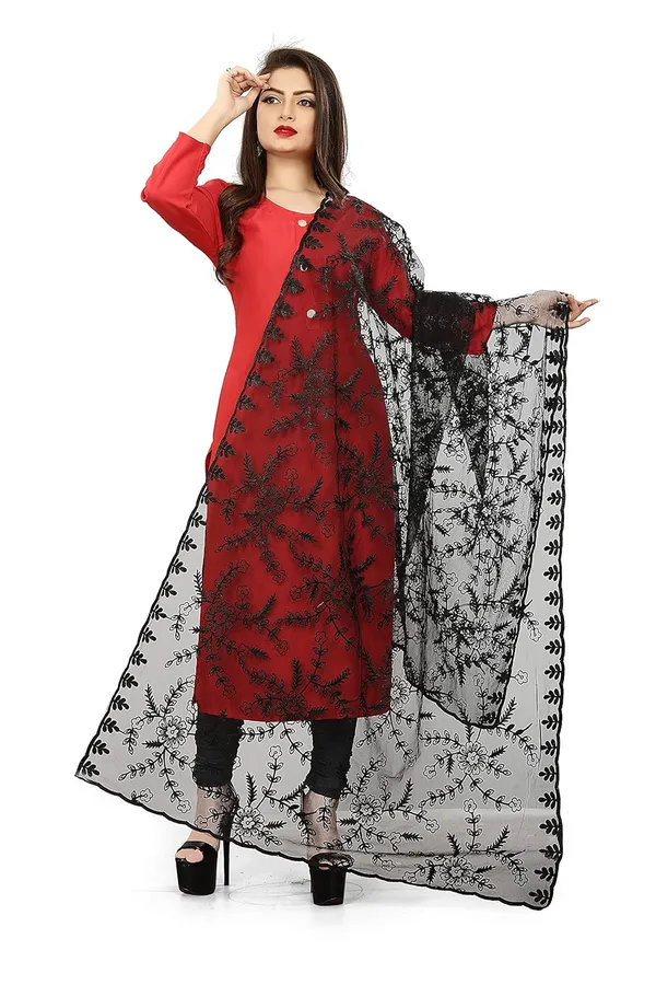 Women_Designer_Nylon_Net_Embroidered_Dupatta
