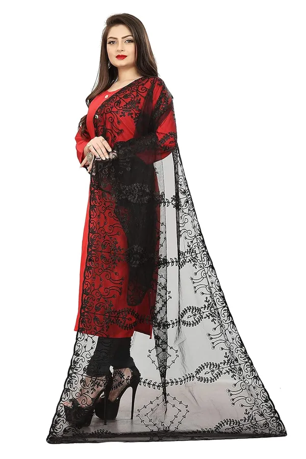 Women_Designer_Nylon_Net_Embroidered_Dupatta