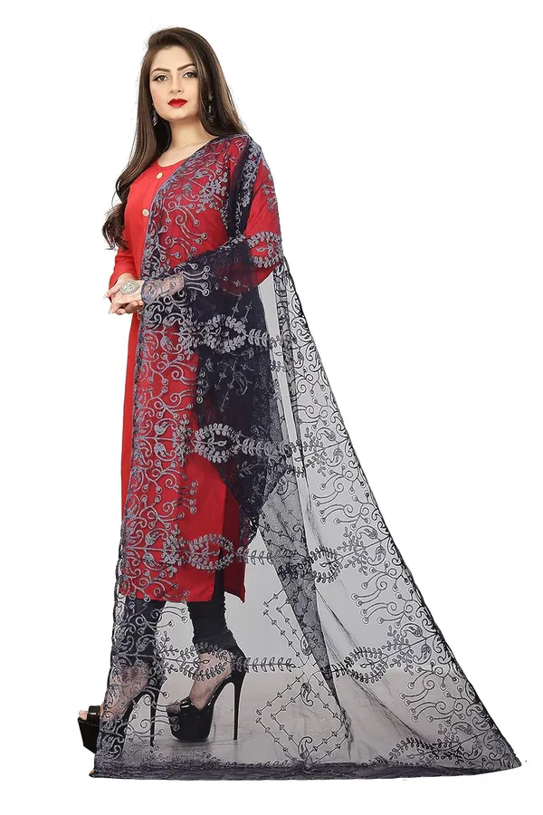 Women_Designer_Nylon_Net_Embroidered_Dupatta