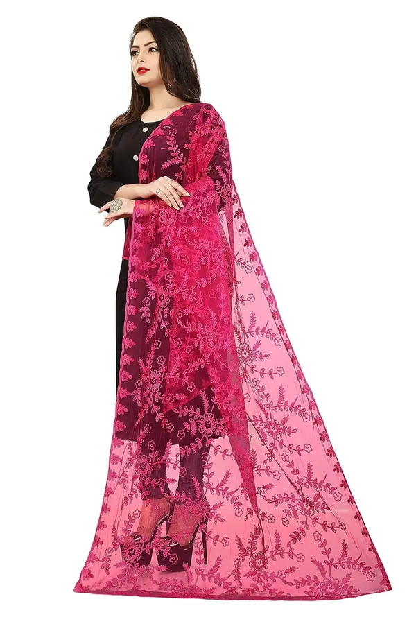 Women_Designer_Nylon_Net_Embroidered_Dupatta