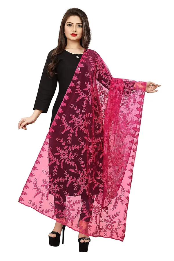 Women_Designer_Nylon_Net_Embroidered_Dupatta