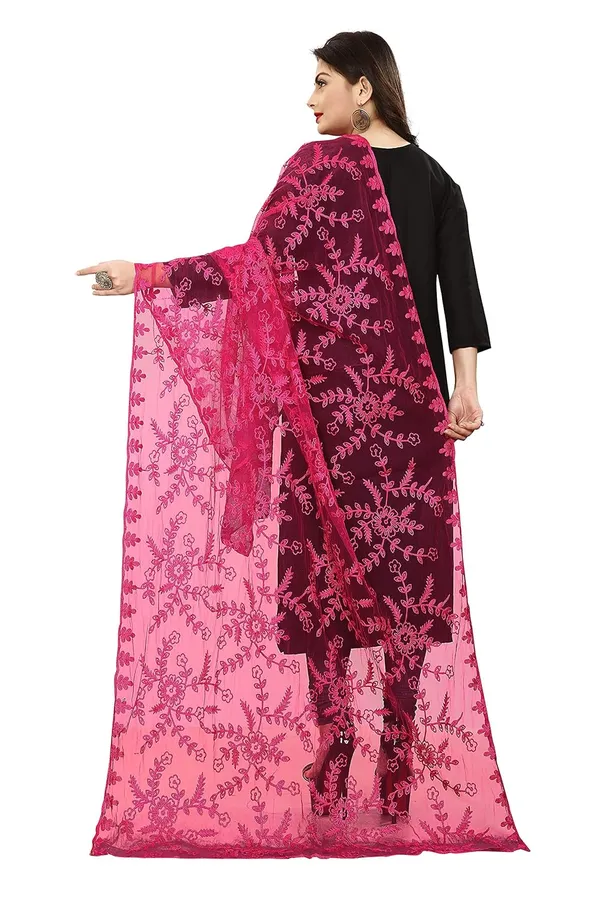 Women_Designer_Nylon_Net_Embroidered_Dupatta