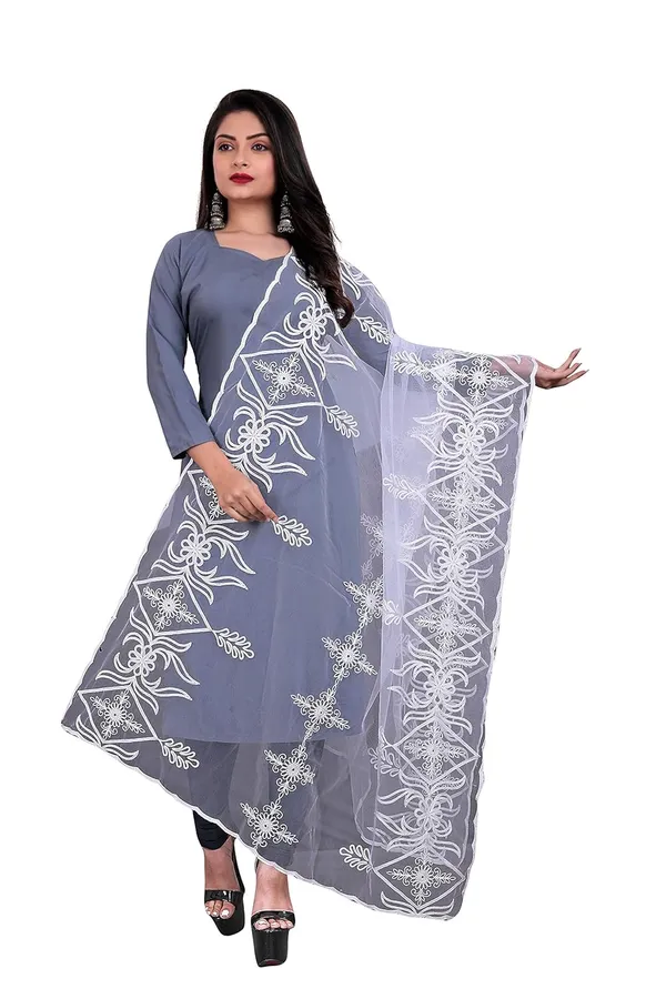 Women_Designer_Nylon_Net_Embroidered_Dupatta