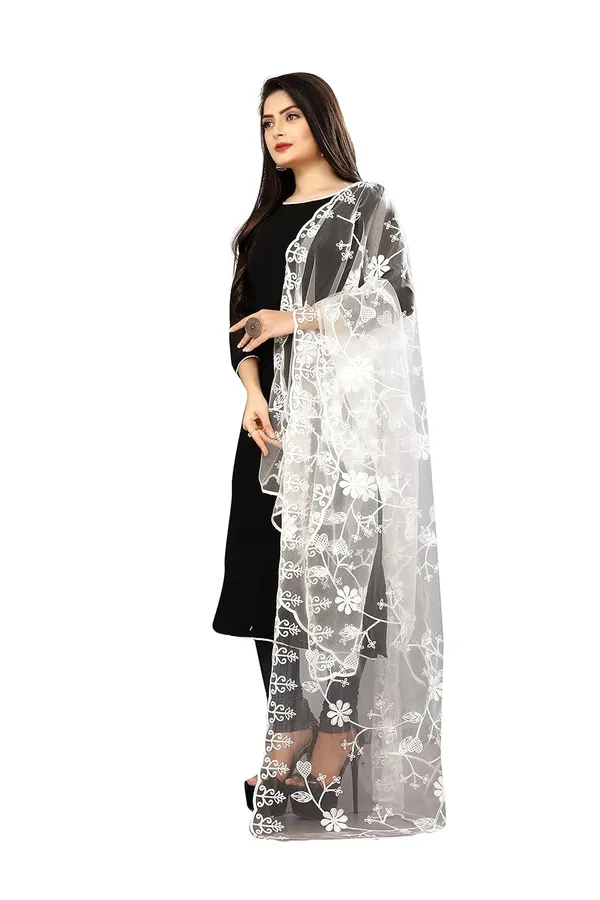 Designer_Women_Nylon_Net_Fancy_Embroidered_Dupatta_For_Women_Girls_White