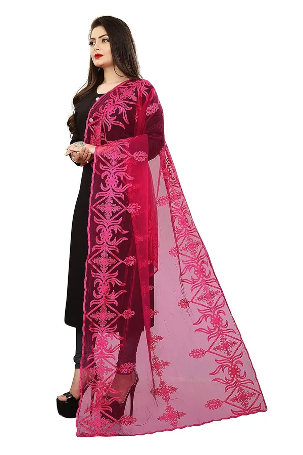Women_Designer_Nylon_Net_Embroidered_Dupatta