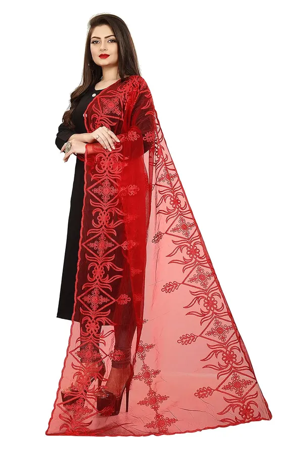 Women_Designer_Nylon_Net_Embroidered_Dupatta