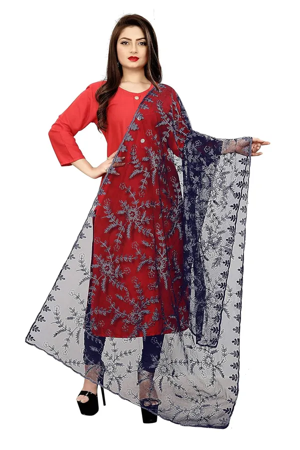 Women_Designer_Nylon_Net_Embroidered_Dupatta