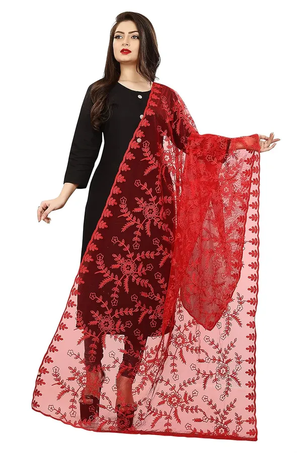 Women_Designer_Nylon_Net_Embroidered_Dupatta