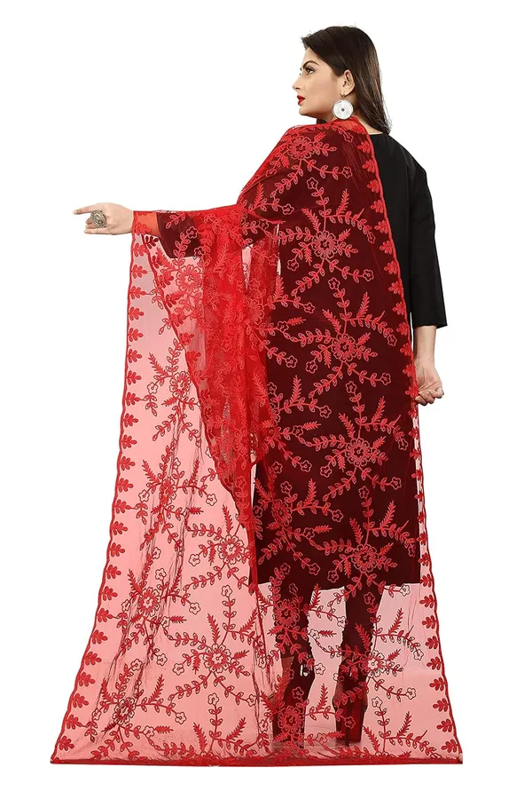 Women_Designer_Nylon_Net_Embroidered_Dupatta