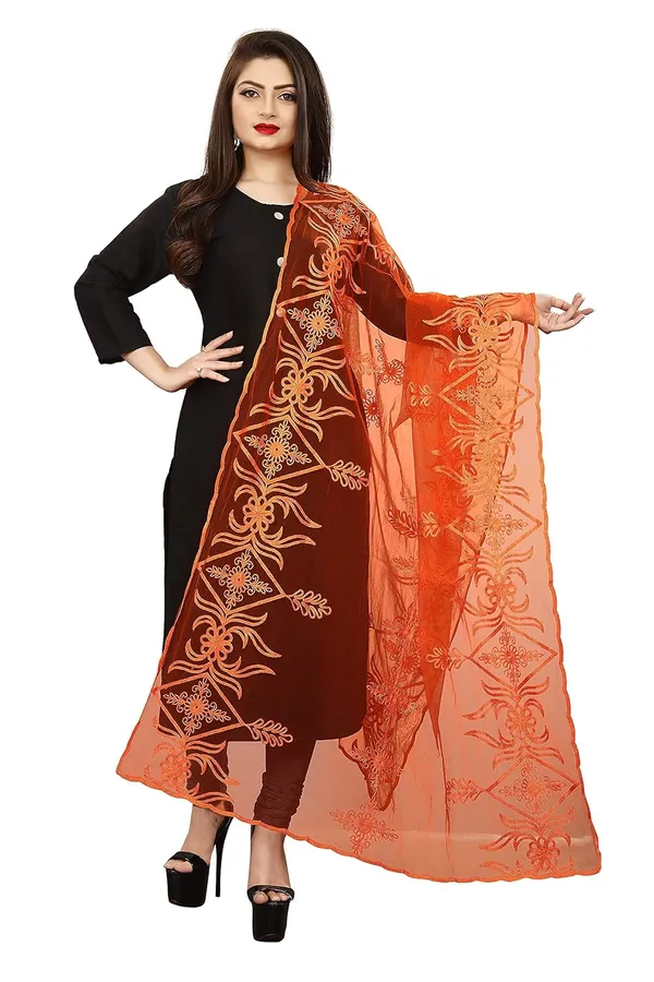 Women_Designer_Nylon_Net_Embroidered_Dupatta