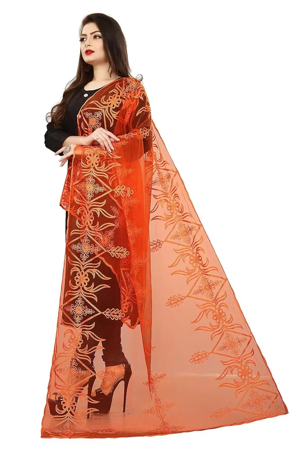 Women_Designer_Nylon_Net_Embroidered_Dupatta