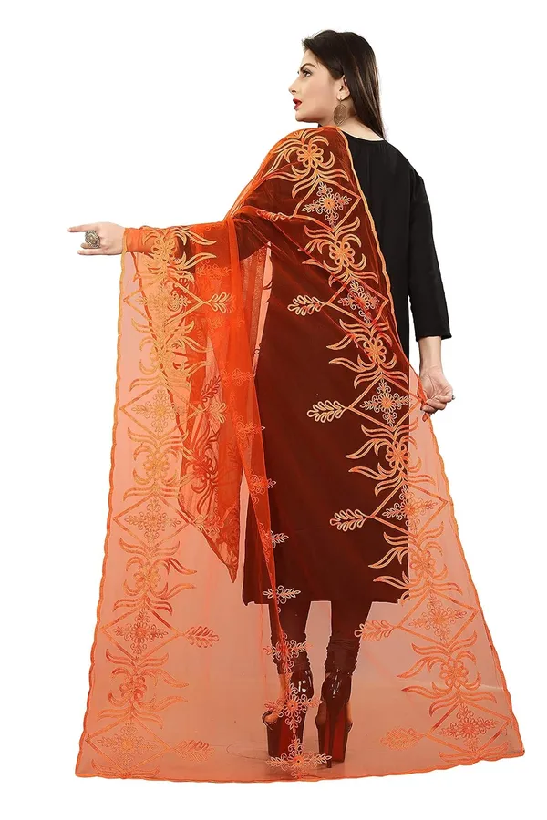 Women_Designer_Nylon_Net_Embroidered_Dupatta