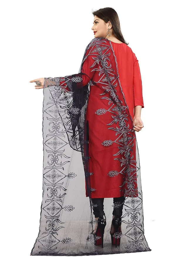 Women_Designer_Nylon_Net_Embroidered_Dupatta