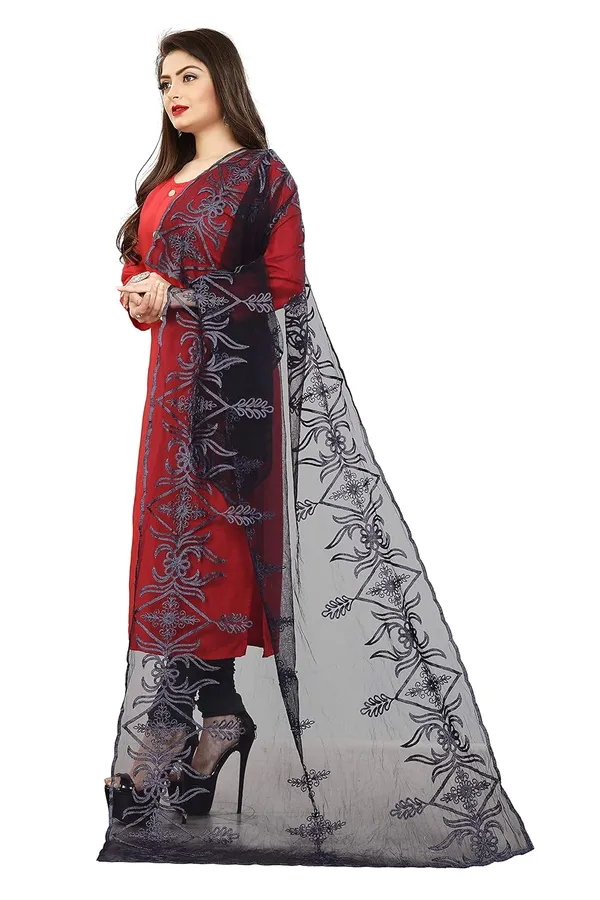 Women_Designer_Nylon_Net_Embroidered_Dupatta
