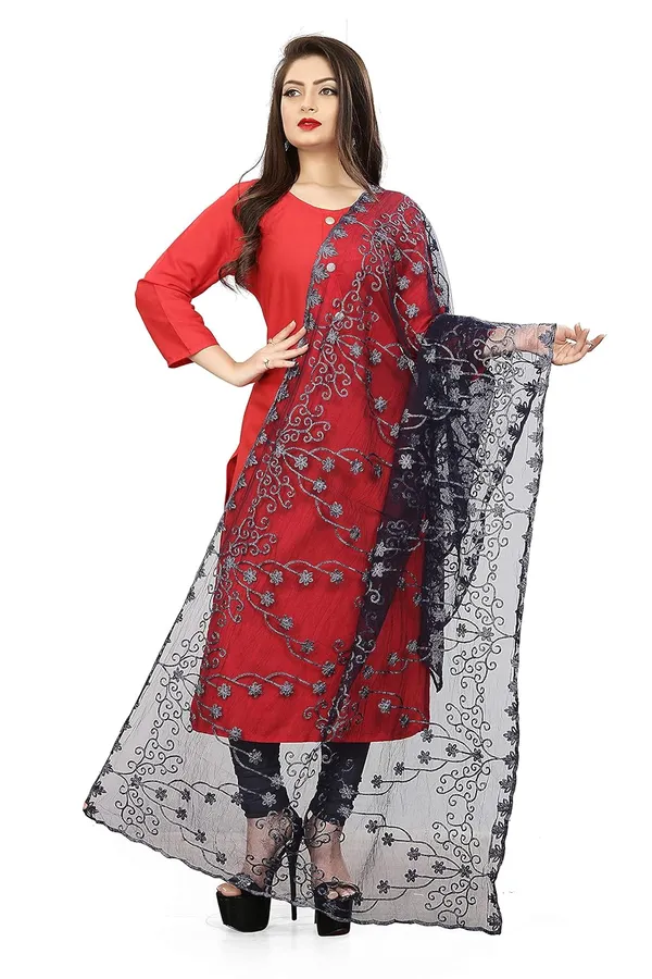Women_Designer_Nylon_Net_Embroidered_Dupatta