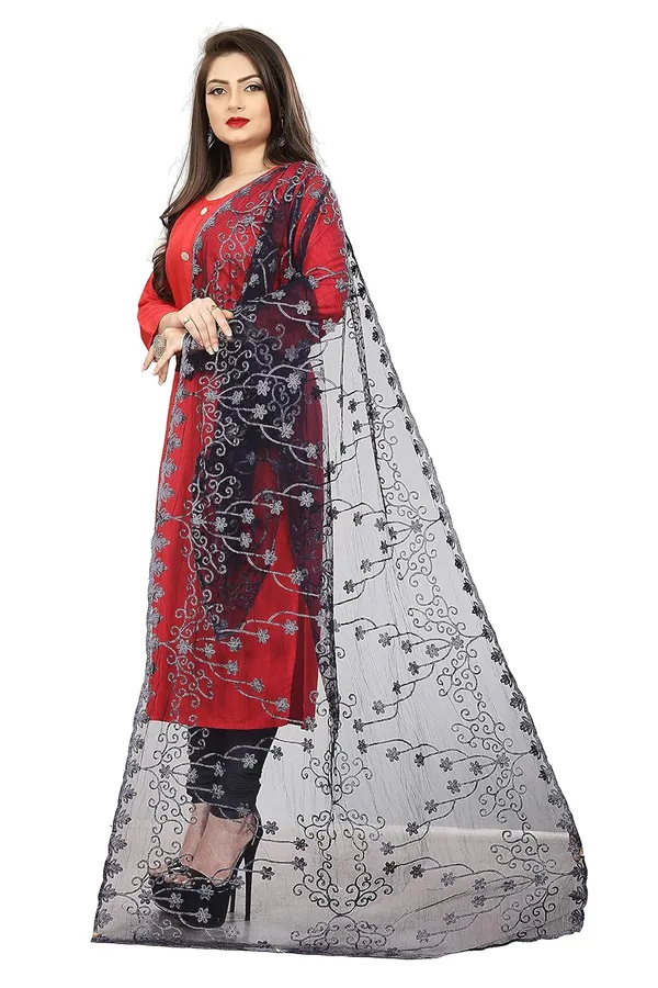 Women_Designer_Nylon_Net_Embroidered_Dupatta