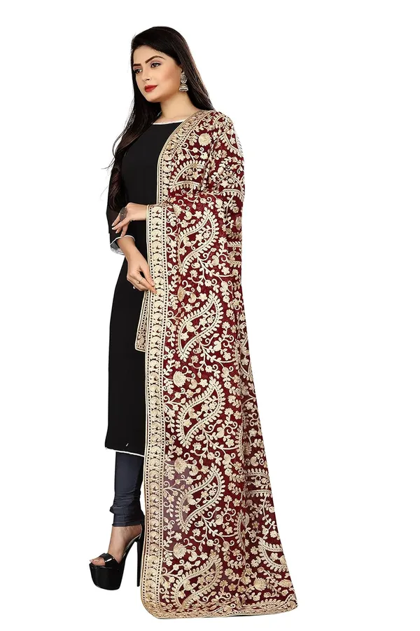 Women_Embroidered_Chiffon_Dupatta