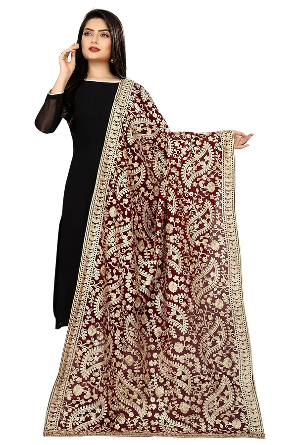Women_Embroidered_Chiffon_Dupatta