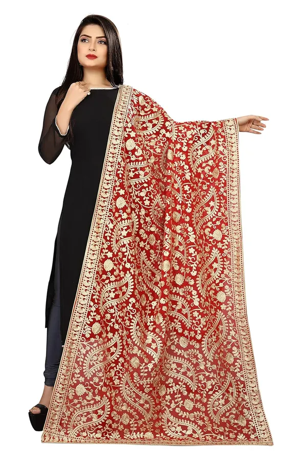 Women_Embroidered_Chiffon_Dupatta