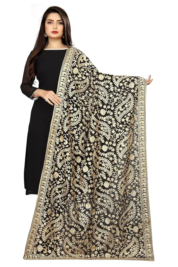 Women_Embroidered_Chiffon_Dupatta