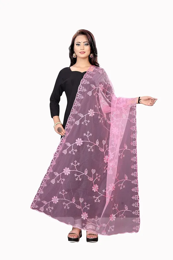 Designer_Women_Nylon_Net_Fancy_Embroidered_Dupatta_For_Women_Girl