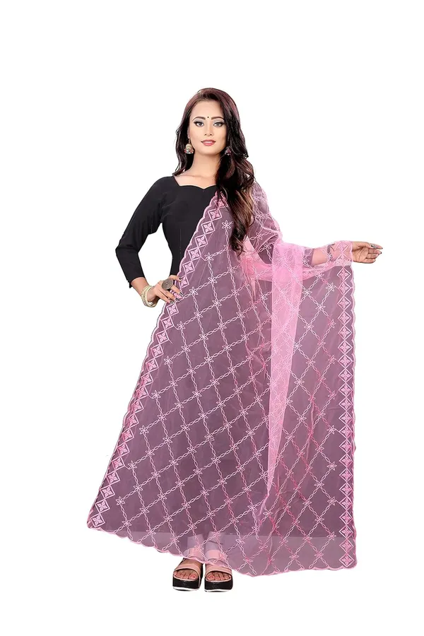 Designer_Women_Nylon_Net_Fancy_Embroidered_Dupatta_For_Women_Girl