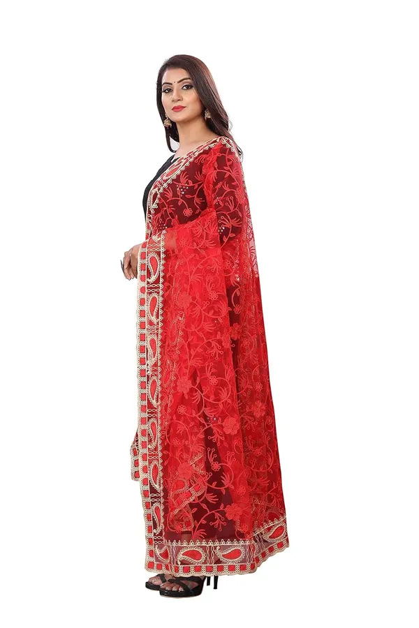 C_Pallu_Designer_Women_Nylon_Net_Fancy_Embroidered_Dupatta_For_Women_Girl