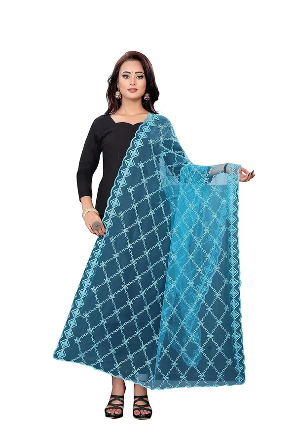 Designer_Women_Nylon_Net_Fancy_Embroidered_Dupatta_For_Women_Girl
