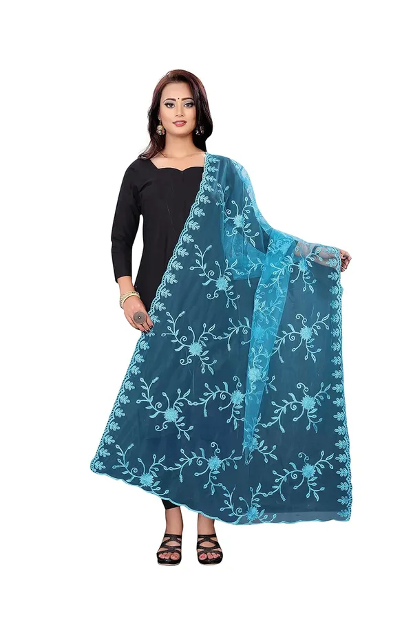 Designer_Women_Nylon_Net_Fancy_Embroidered_Dupatta_For_Women_Girl
