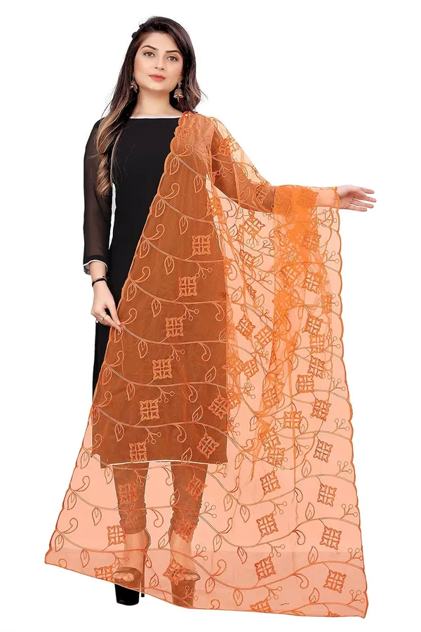 Designer_Women_Nylon_Net_Fancy_Embroidered_Dupatta_For_Women_Girl