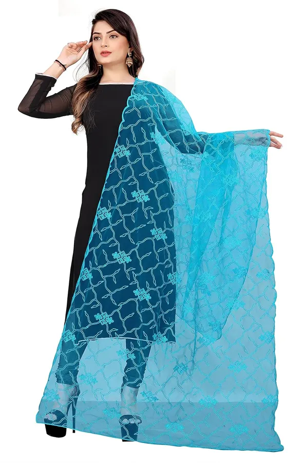 Designer_Women_Nylon_Net_Fancy_Embroidered_Dupatta_For_Women_Girl