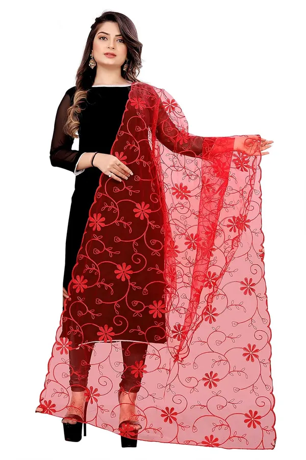 Product_Summary_Akshar_Llc_Designer_Women_Nylon_Net_Fancy_Embroidered_Dupatta_For_Women_Girl