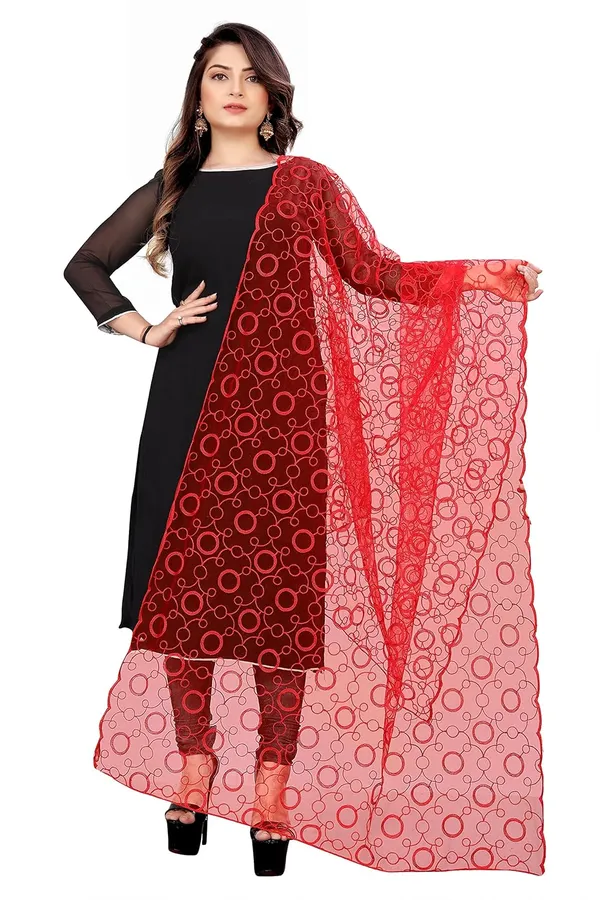 Designer_Women_Nylon_Net_Fancy_Embroidered_Dupatta_For_Women_Girl