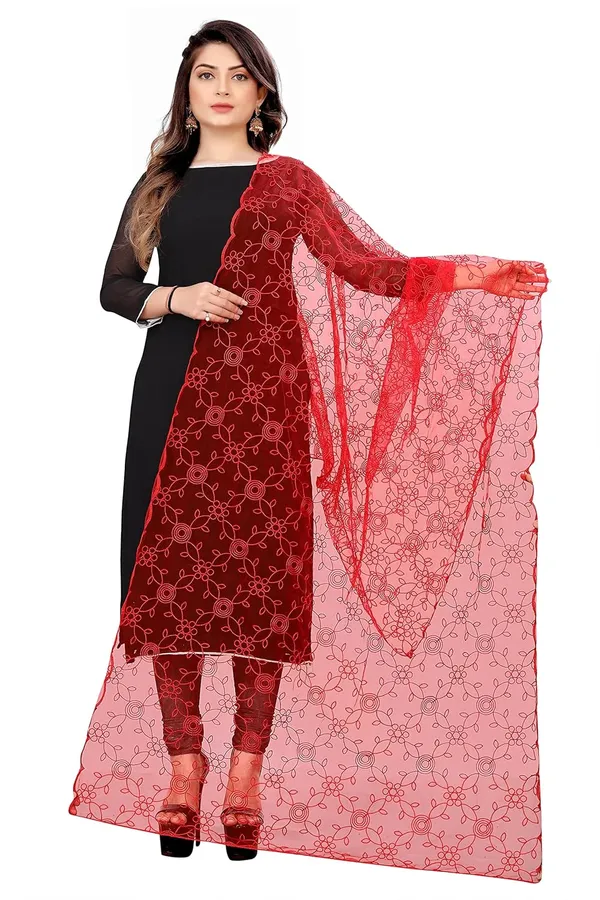 Designer_Women_Nylon_Net_Fancy_Embroidered_Dupatta_For_Women_Girl
