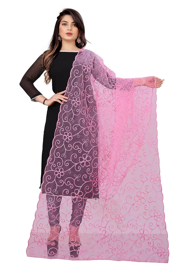 Product_Summary_Akshar_Llc_Designer_Women_Nylon_Net_Fancy_Embroidered_Dupatta_For_Women_Girl
