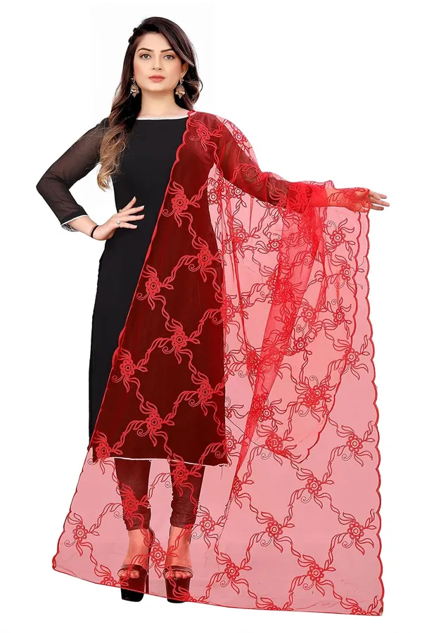 Designer_Women_Nylon_Net_Fancy_Embroidered_Dupatta_For_Women_Girl_2