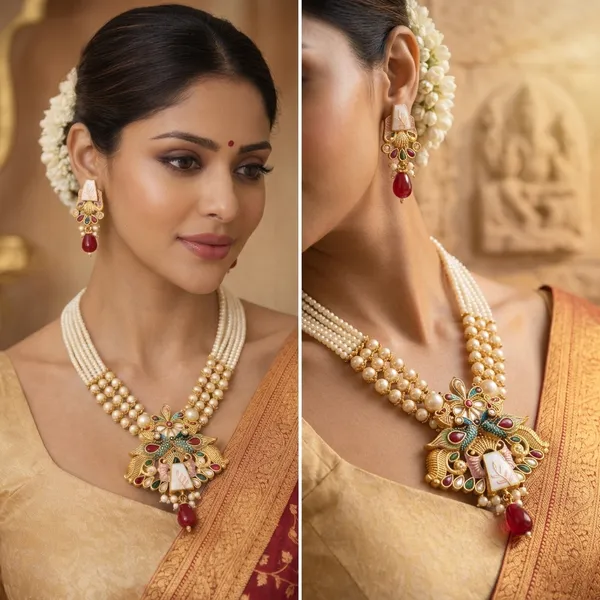 Gold_Toned_White_Bead_Gemstone_Traditional_Necklace_Set_For_Women