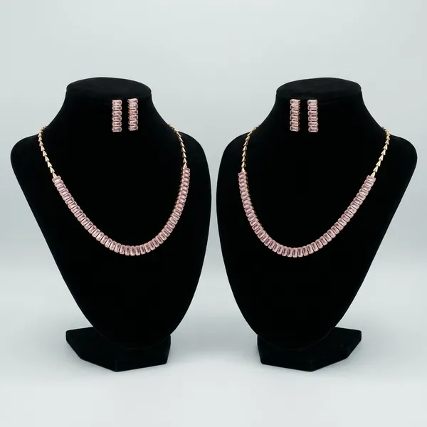 Pink_American_Diamond_Crystal_Rectangular_Necklace_Set_For_Women